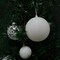 4E's Novelty 4" Large Snowball Ornaments (4 Pack) – Iridescent Shatterproof White Christmas Balls, Pre-Strung Sparkly Holiday Décor for Trees, Garlands, Winter Wonderland Themes & Indoor Displays